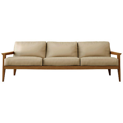 Case Stanley Large Leather Sofa Cream Case Stanley Large Leather Sofa Cream